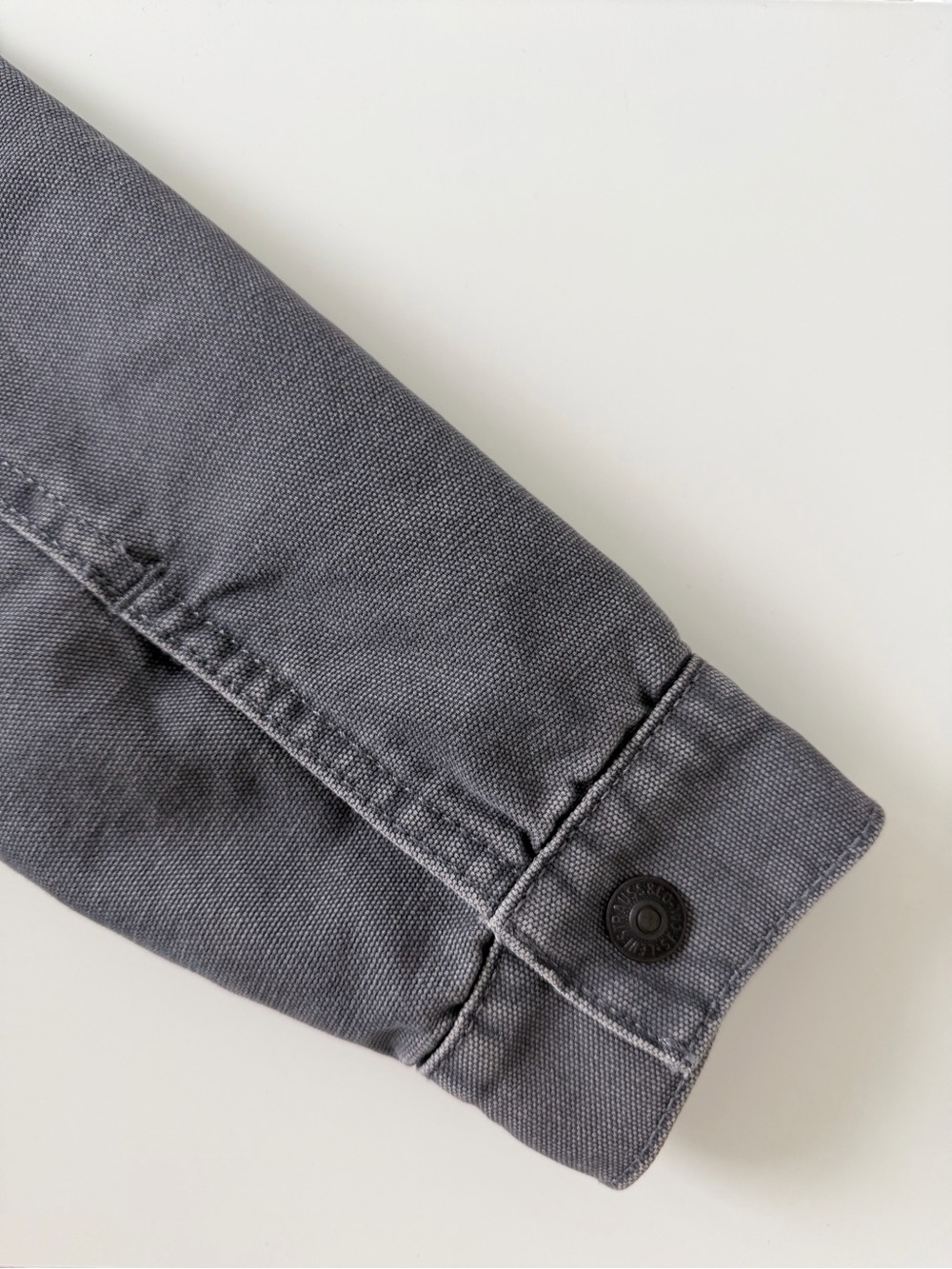 Levi’s Sherpa Lined Grey Corduroy Trucker Jacket Cozy Size S - Picture 8 of 13